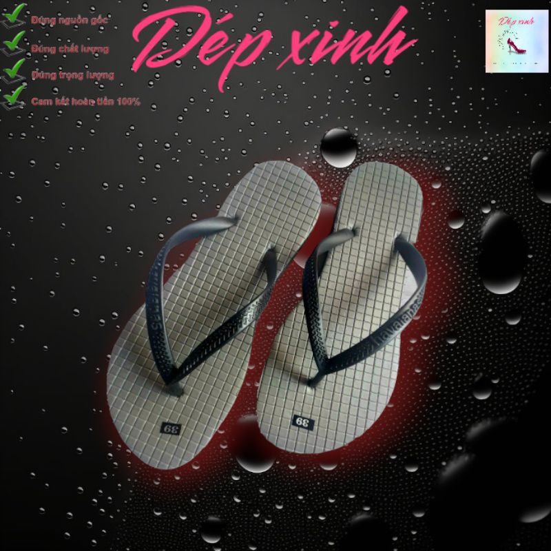 Dép tông kẹp nam, nử sọc caro, siêu bền mang nhà