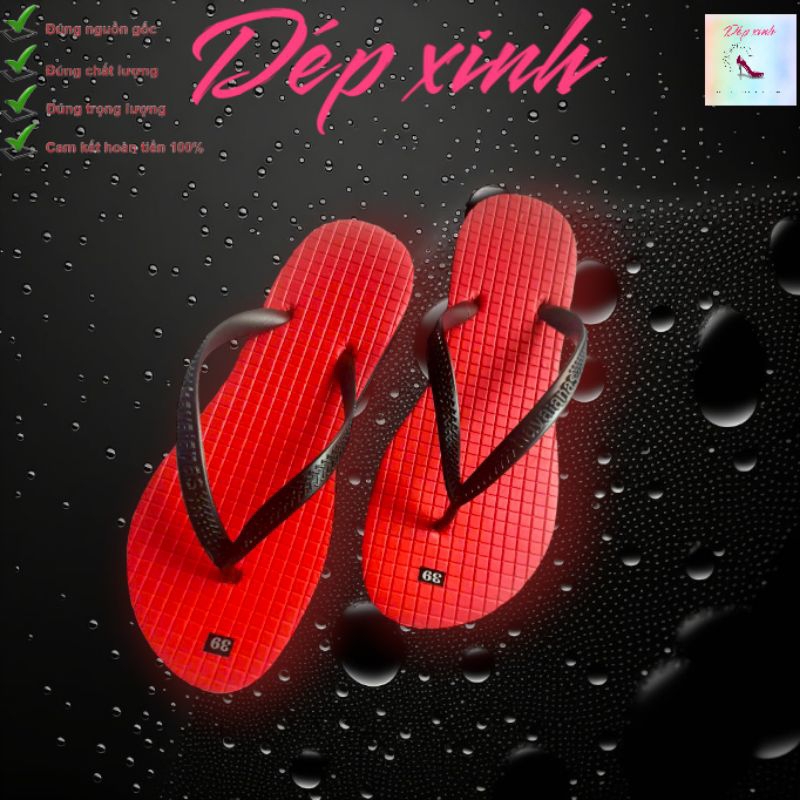 Dép tông kẹp nam, nử sọc caro, siêu bền mang nhà