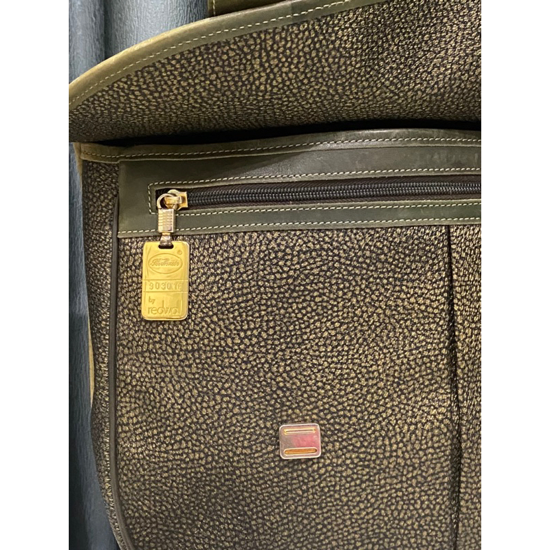 Túi si hiệu BORBONESE REDWALL da bò dập hươu sao