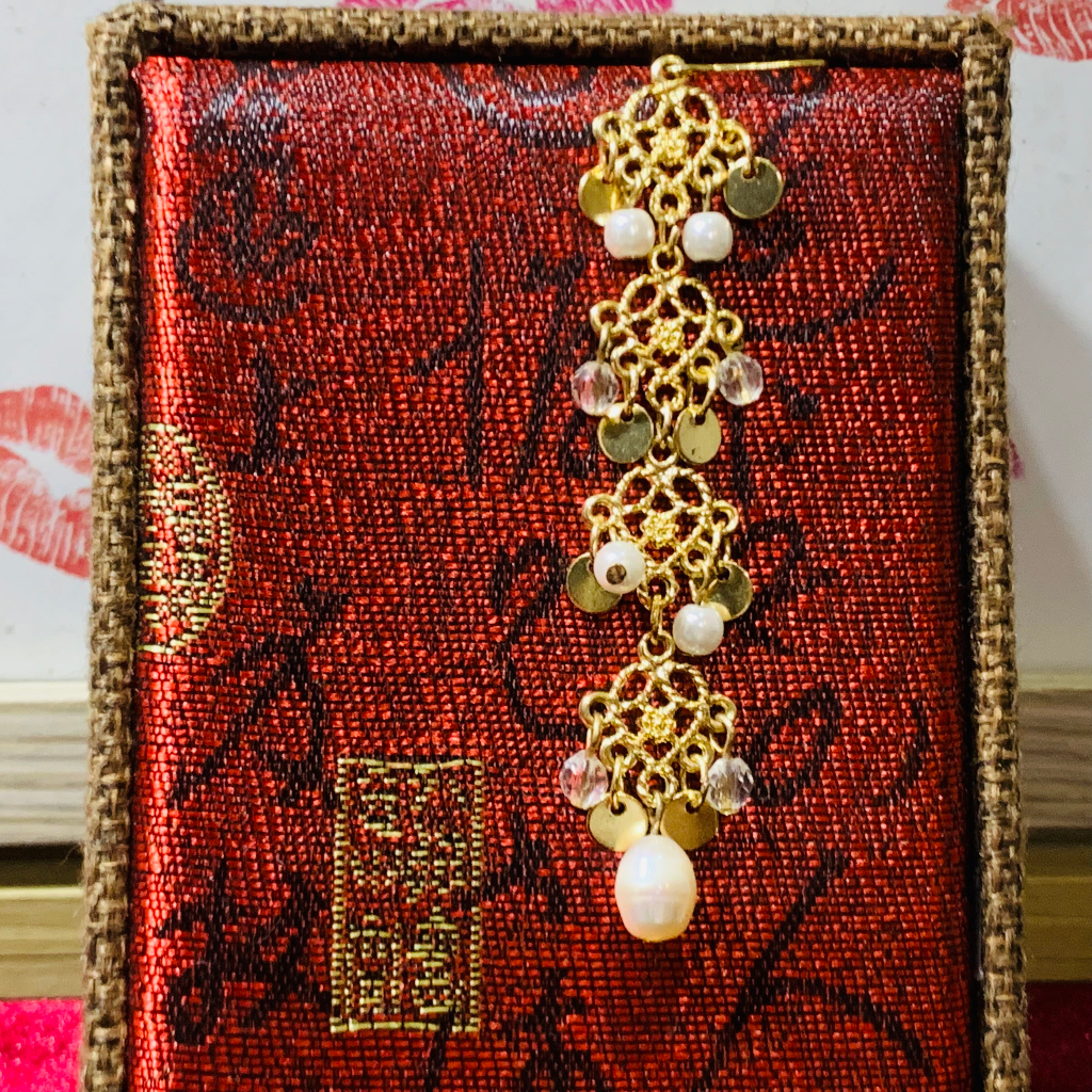 1407 Bông tai lẻ chiếc, Bất đối xứng cá tính Độc lạ | Vintage || Si Nhật | Japan | 2HAND