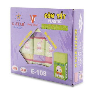 [MUA NHIỀU SIÊU RẺ] [Lẻ 1 cục] Gôm tẩy chì Gstar E108 / E-108 nhiều màu ngẫu nhiên nhỏ gọn