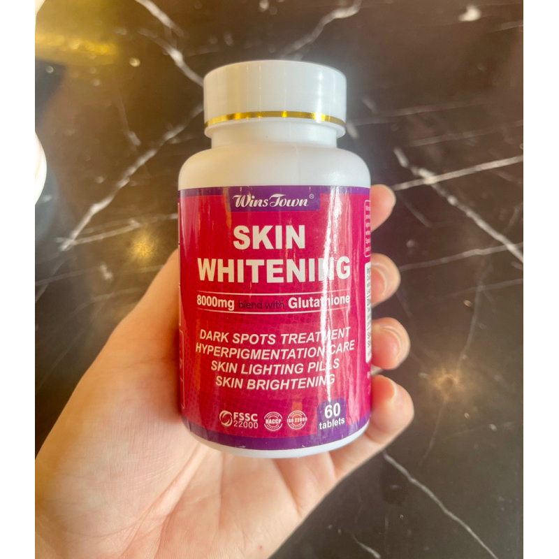 Viên uống skin whitening trắng da hủy nám trẻ hóa glutathion 8000mg chính hãng