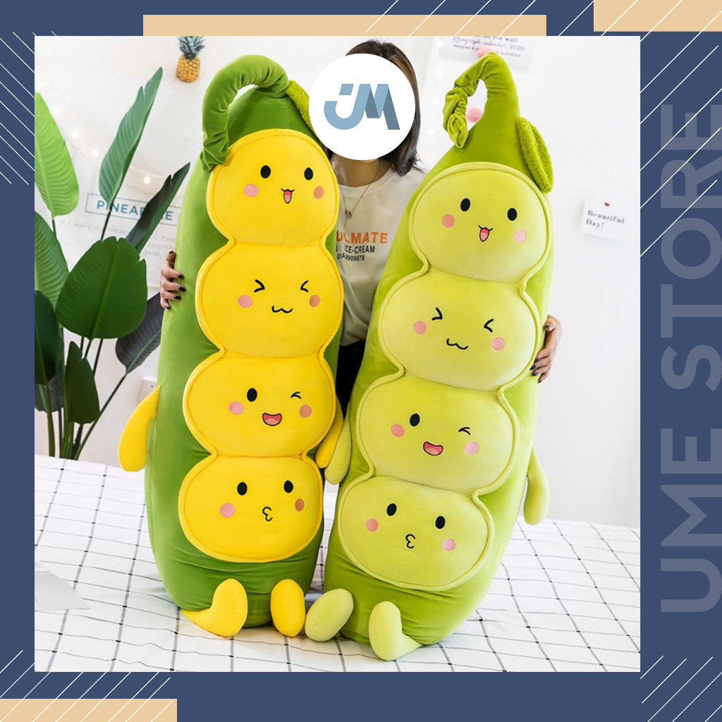 Gấu Bông Hạt Đậu - Gấu Ôm Đậu Đậu Cho Bé Vải Mịn Miniso Cao Cấp - Quà Tặng Cho Bé