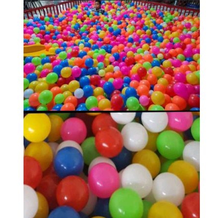 combo 500 bóng nhựa 8cm đa sắc màu cho bé vui chơi.