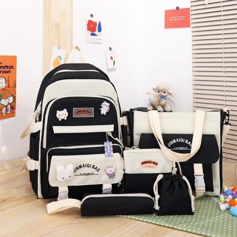 Sét balo 4 món thời trang,cặp sách đi học 4 món