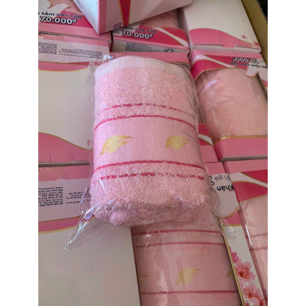 Khăn Dove màu hồng 100cmx 55cm