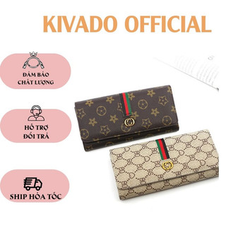 Ví nữ dài đẹp cầm tay  cao cấp giá rẻ  hoa 5 cánh quảng châu VNQC