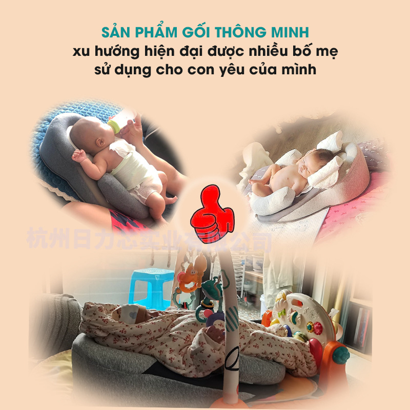 Đệm Gối Chống Trào Ngược Cho Trẻ Sơ Sinh HAPAIR Chất Liệu Cotton, Polyester An Toàn Cho Bé - Bảo Hành 12 Tháng