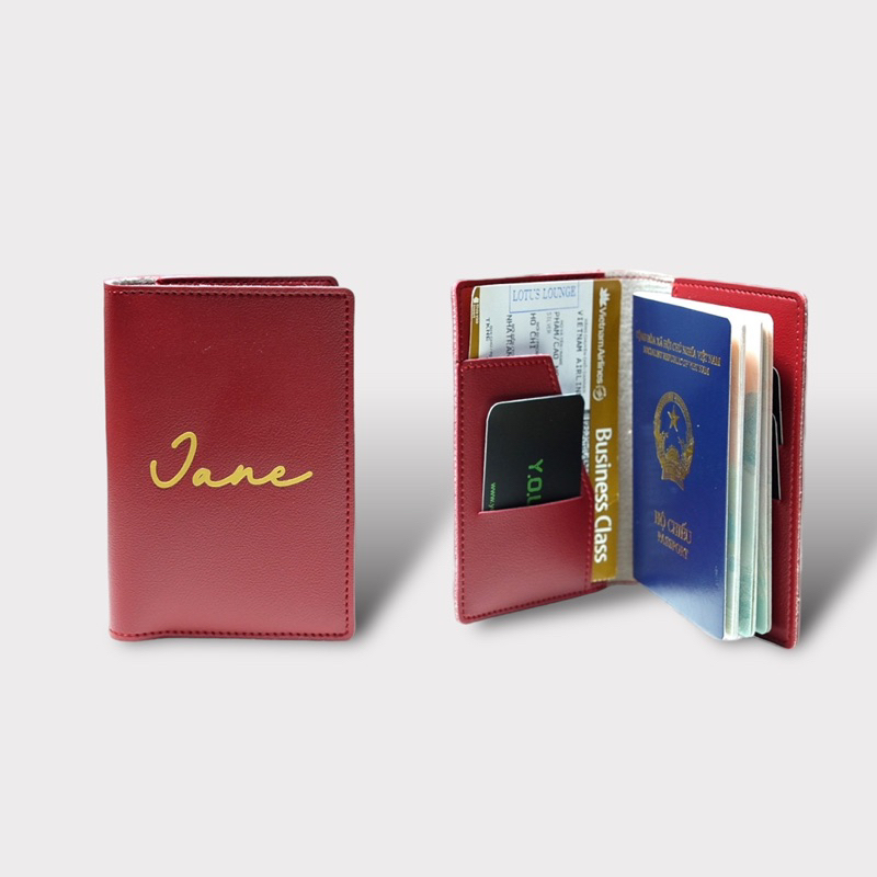 Bao da hộ chiếu in tên, bao da passport , cover passport in tên chính chủ YOURS