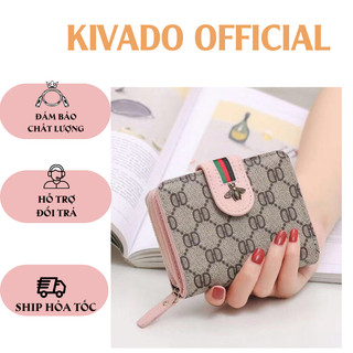 Ví nữ  ngắn cầm tay mini  con ong ngắn nhỏ gọn bỏ túi nhiều ngăn thời trang cao cấp  KIVADO VNCO1