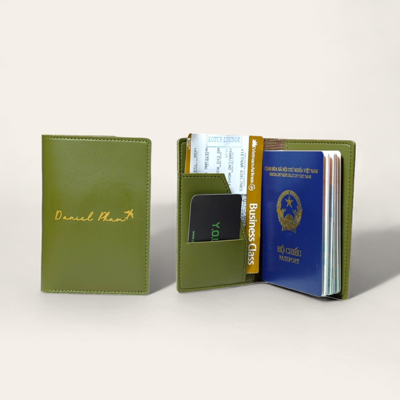 Bao da hộ chiếu in tên, bao da passport , cover passport in tên chính chủ YOURS