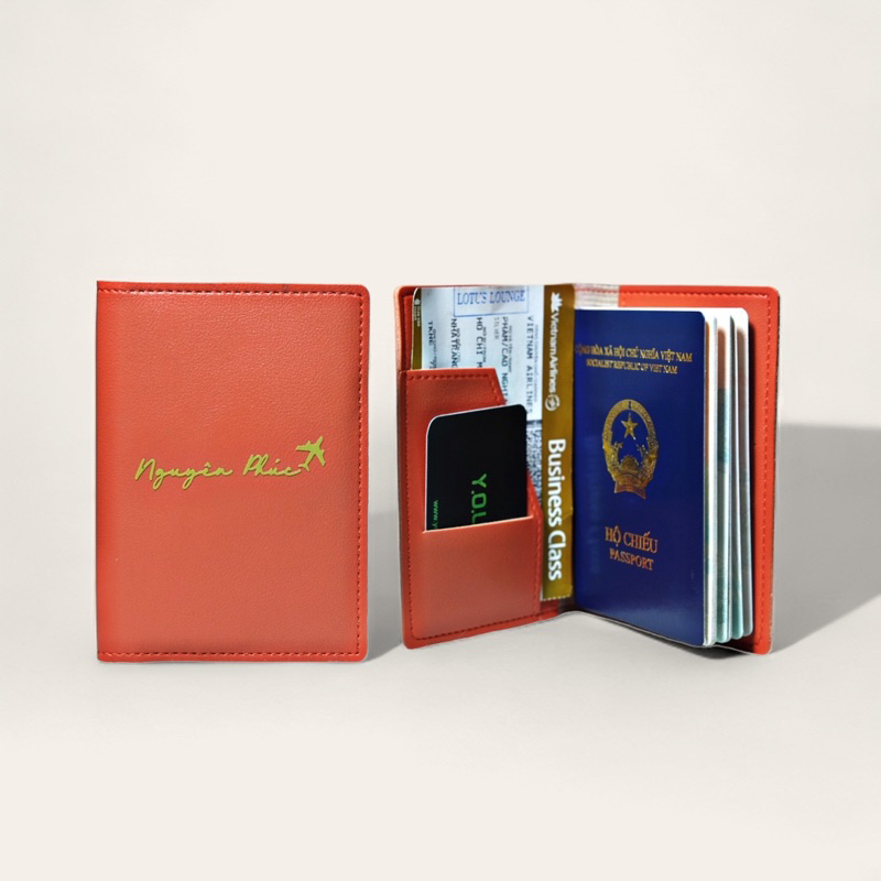 Bao da hộ chiếu in tên, bao da passport , cover passport in tên chính chủ YOURS