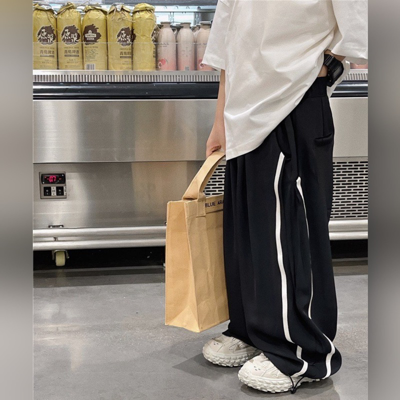 Quần vải bé trai suông có dây rút gấu Q224 size 100-150, quần dài trẻ em mùa hè cao cấp