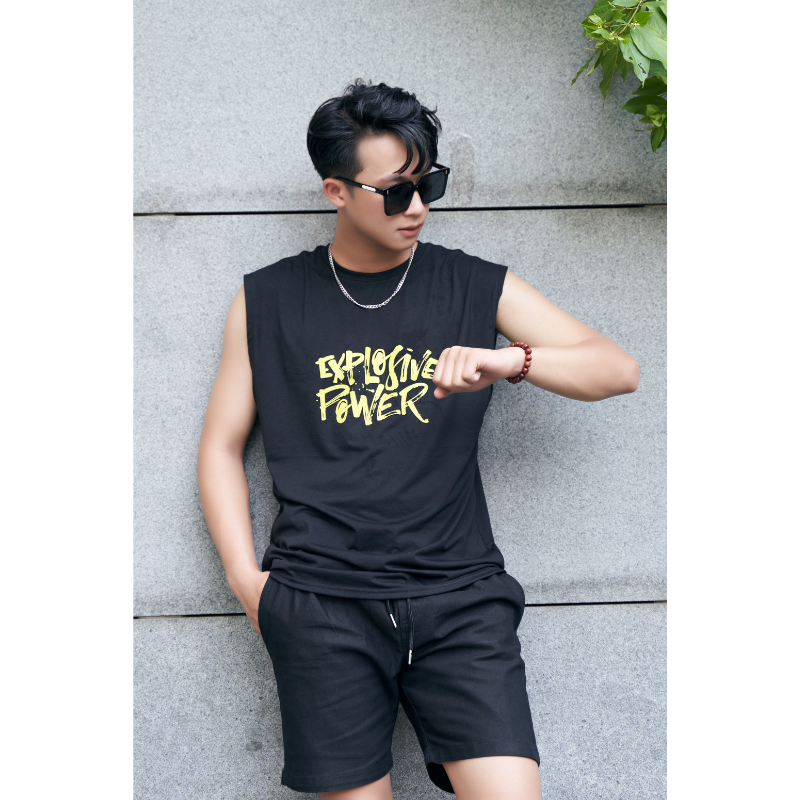 Áo thun ba lỗ tanktop nam SAT-Power vải thun mềm mịn, dày dặn, trẻ trung chuẩn form