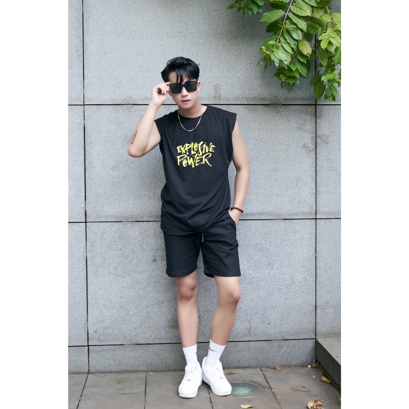 Áo thun ba lỗ tanktop nam SAT-Power vải thun mềm mịn, dày dặn, trẻ trung chuẩn form