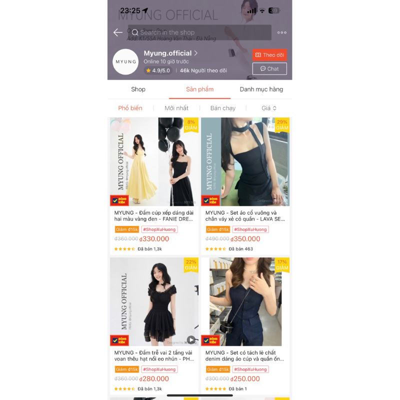 Đầm yếm xanh Myung Offical