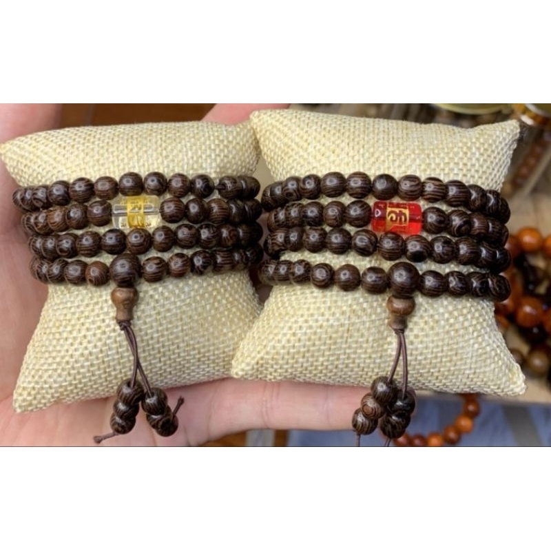 Vòng gỗ mun công mix đá omani