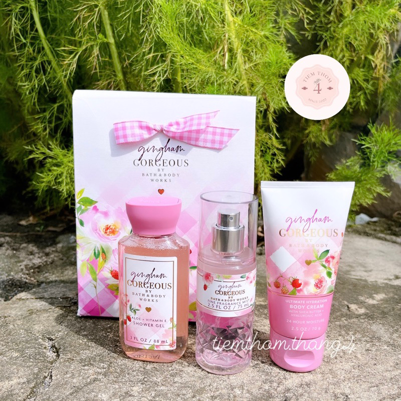 •𝐆𝐢𝐧𝐠𝐡𝐚𝐦 𝐆𝐨𝐫𝐠𝐞𝐨𝐮𝐬• Bath & Body Works - Sản phẩm dưỡng và xịt thơm toàn thân dành cho nữ