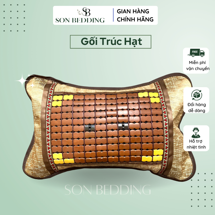 Gối trúc mây hạt điều hòa cao cấp thoáng khí mát lạnh, bền đẹp êm ái