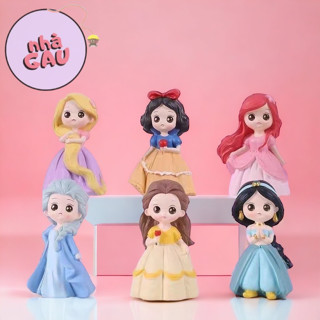 Tô tượng thạch cao 6 mẫu nàng công chúa size trung 8cm(không kèm màu và cọ)