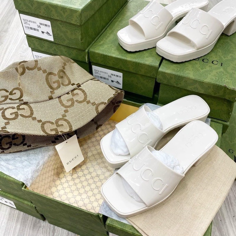 Guốc G c nhựa đế vuông 5p fullbox Hương Lyy Shoes