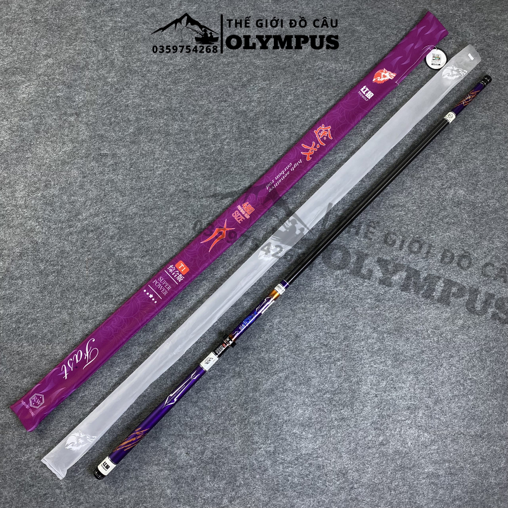 Cần câu đài RedWolf Đồ Qua T1-5H -- cần câu đơn câu tay siêu nhẹ siêu cảm giác chất lượng cao