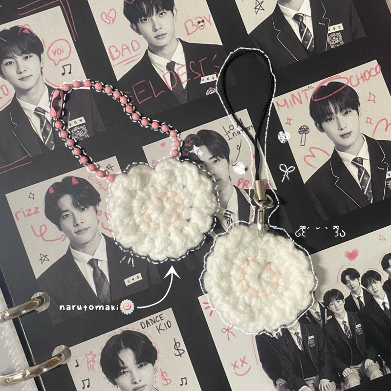 Móc khoá / Keychain / Keyring chả cá Nhật Narutomaki