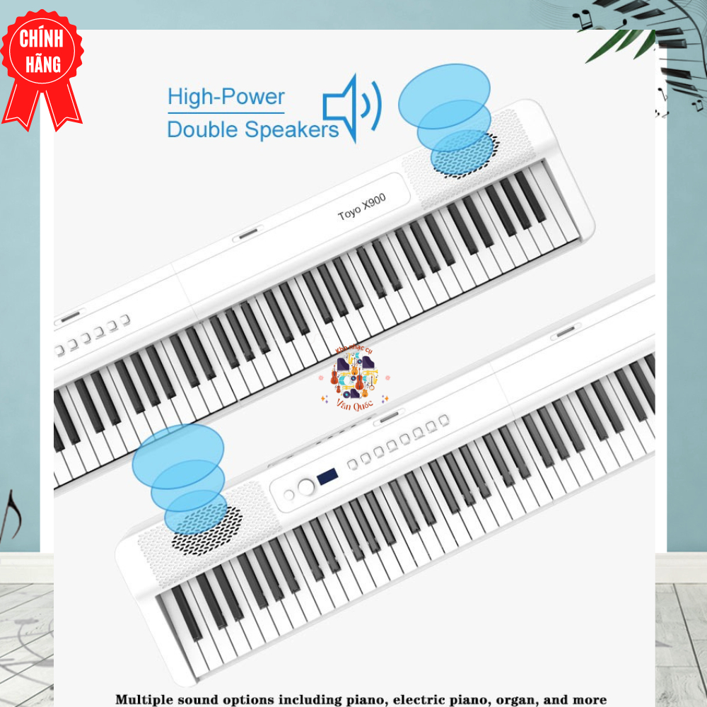 Đàn Piano Điện Toyo X900 Gấp Gọn - Kết Nối Bluetooth - Midi + Chân Đàn + Tai Phone