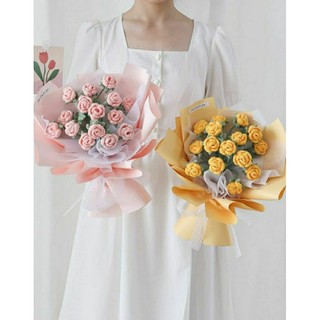 Hoa hồng len size nhỏ ảnh thật shop chụp ở cuối