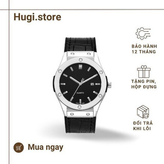 Đồng hồ nam nữ hugi 201 classic dây da thể thao sang trọng