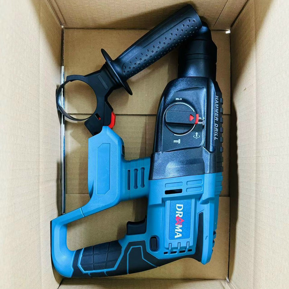 Thân máy khoan bê tông pin DRAMA chân pin phổ thông, không chổi than - Máy khoan bê tông pin 3 chức 