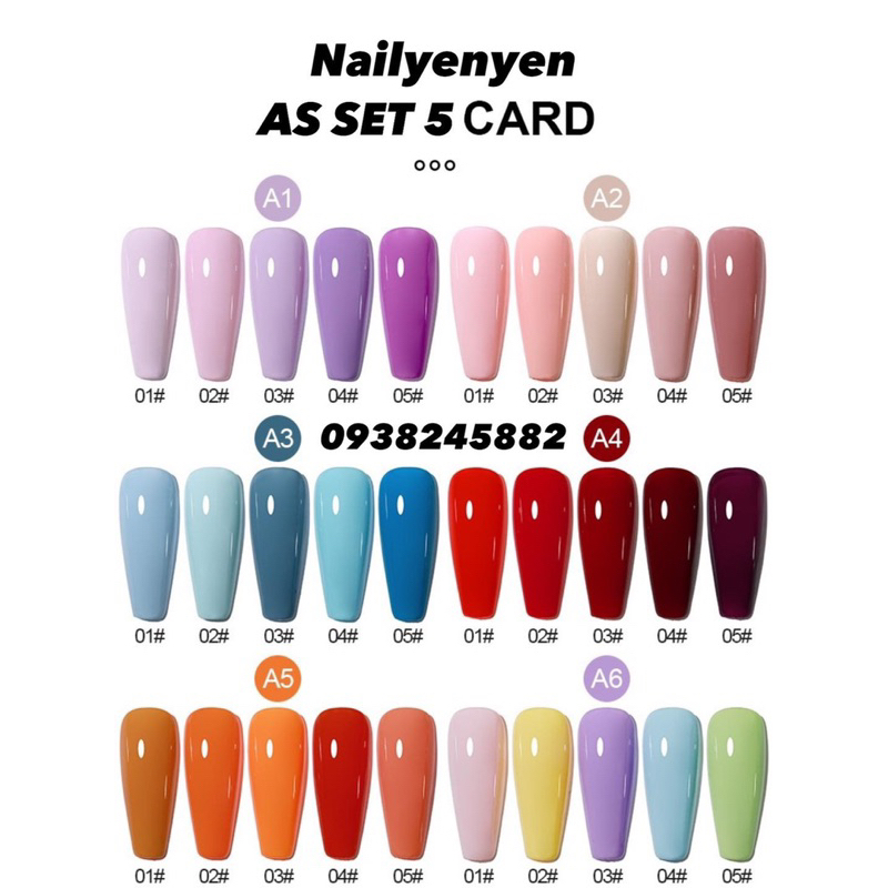 Set sơn 5 chai As tặng kèm bảng màu
