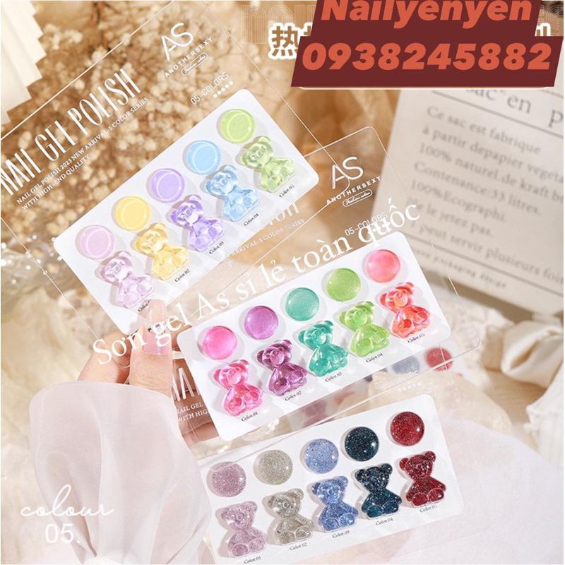 Set sơn 5 chai As tặng kèm bảng màu