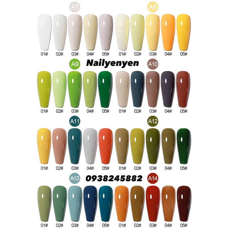 Set sơn 5 chai As tặng kèm bảng màu