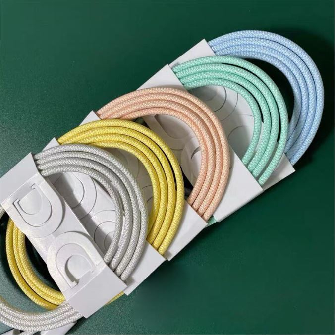 Bộ Sạc Nhanh PD 20W Cho Máy 8 đến 14 dây dù hoặc trắng trơn màu cáp dù giao ngẫu nhiên - Bảo hành 6 tháng