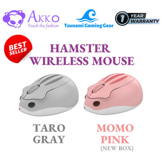 Chuột không dây Akko Hamster Wireless MOMO Plus (Pink)/ Hima Plus (Yellow)/ Taro Plus (Gray)/ Hima (Yellow)/ Taro (Gray)