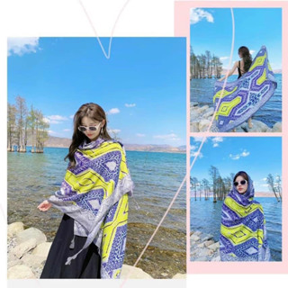 Khăn choàng đi biển, Khăn chống nắng 2 màu