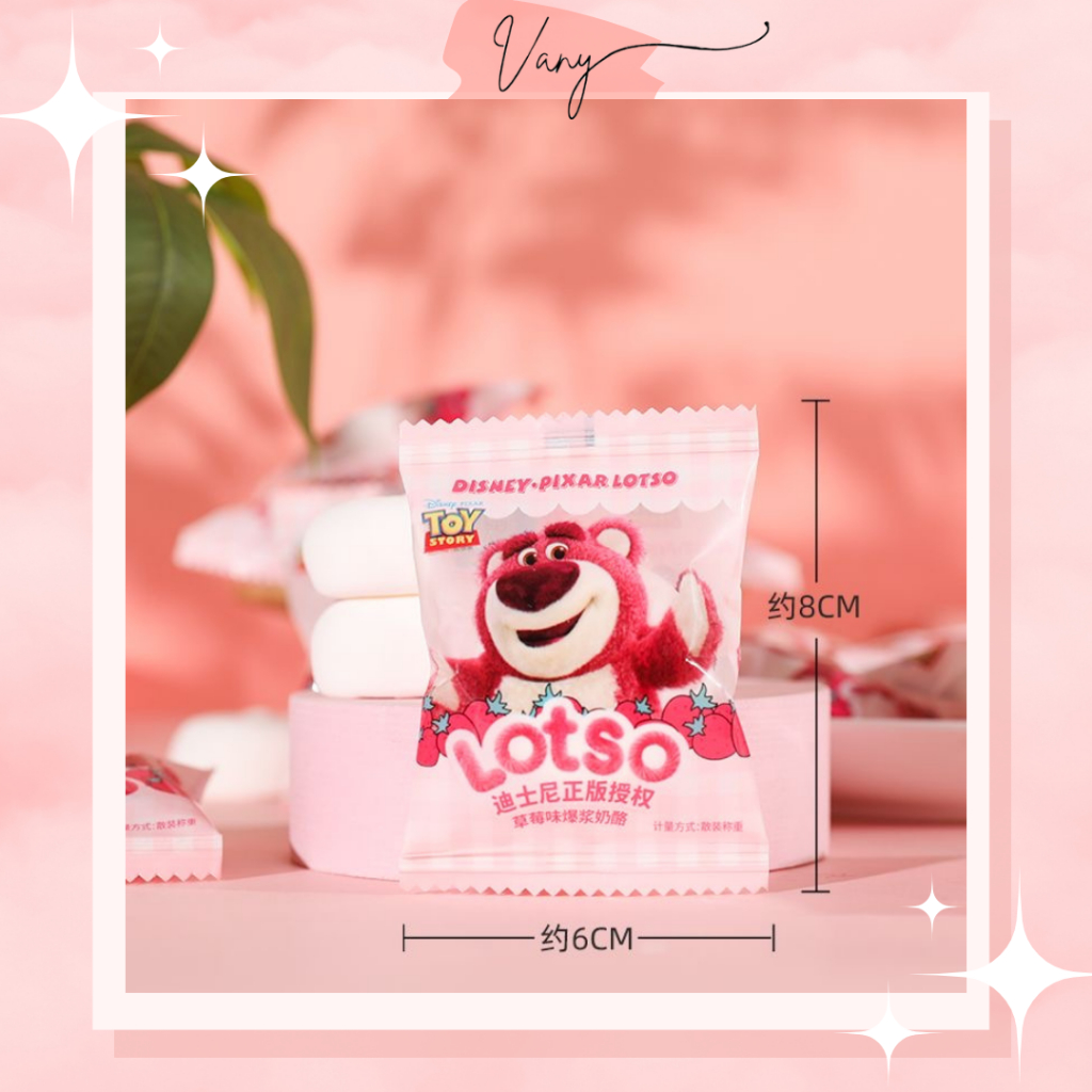 Kẹo Dẻo Marshmallow Nhân Mứt Dâu Gấu Dâu Lotso