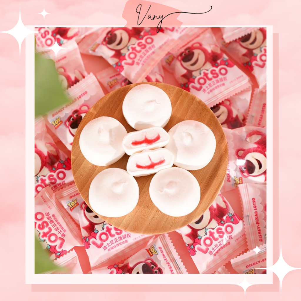 Kẹo Dẻo Marshmallow Nhân Mứt Dâu Gấu Dâu Lotso