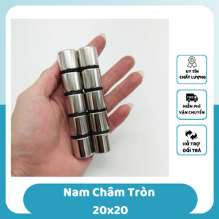 Nam châm hít bi sắt loại tròn hình trụ 20x20 lỗ 6mm