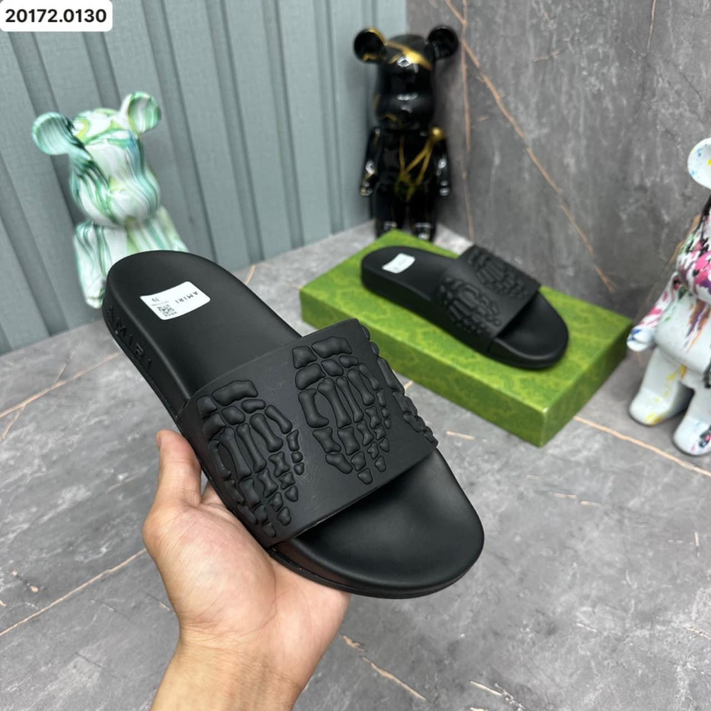 Dép nam Amiri hình xương, Dép quai ngang nam in hình xương 3D - Mẫu mới 2023 Hot