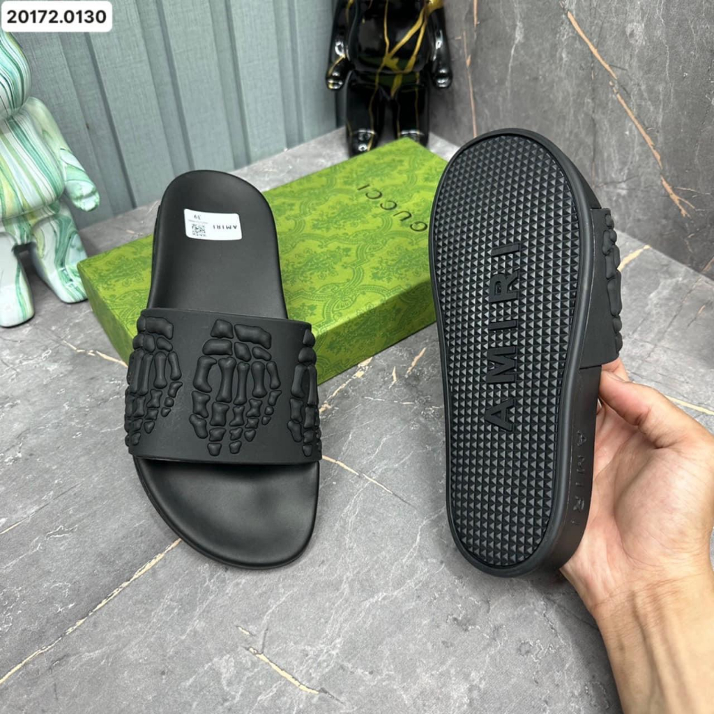 Dép nam Amiri hình xương, Dép quai ngang nam in hình xương 3D - Mẫu mới 2023 Hot