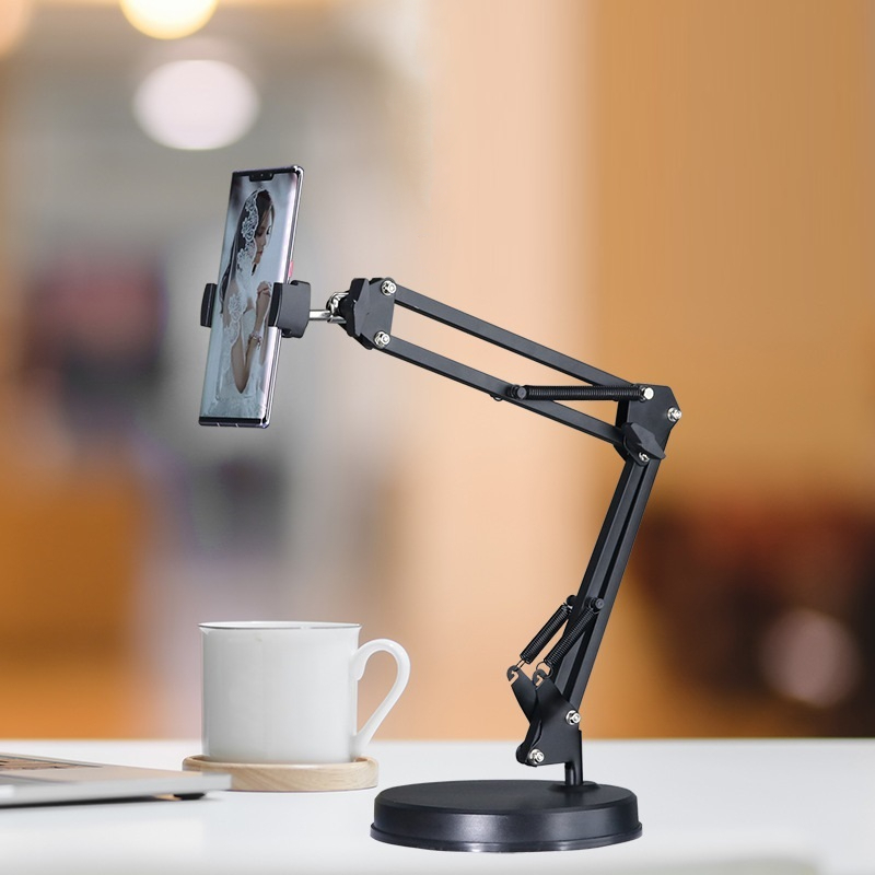 Kẹp điện thoại để bàn giải trí, quay video, học online đa năng NB225 điều chỉnh chiều cao xoay 360