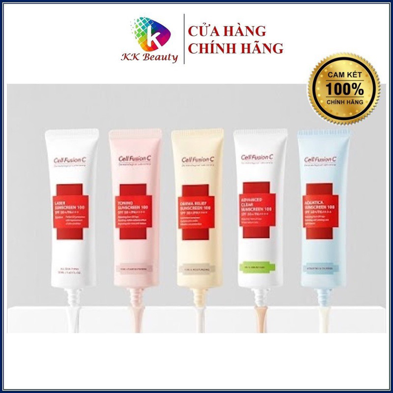 Kem chống nắng Cell Fusion C Laser / Clear / Toning Suncreen Đỏ / Xanh