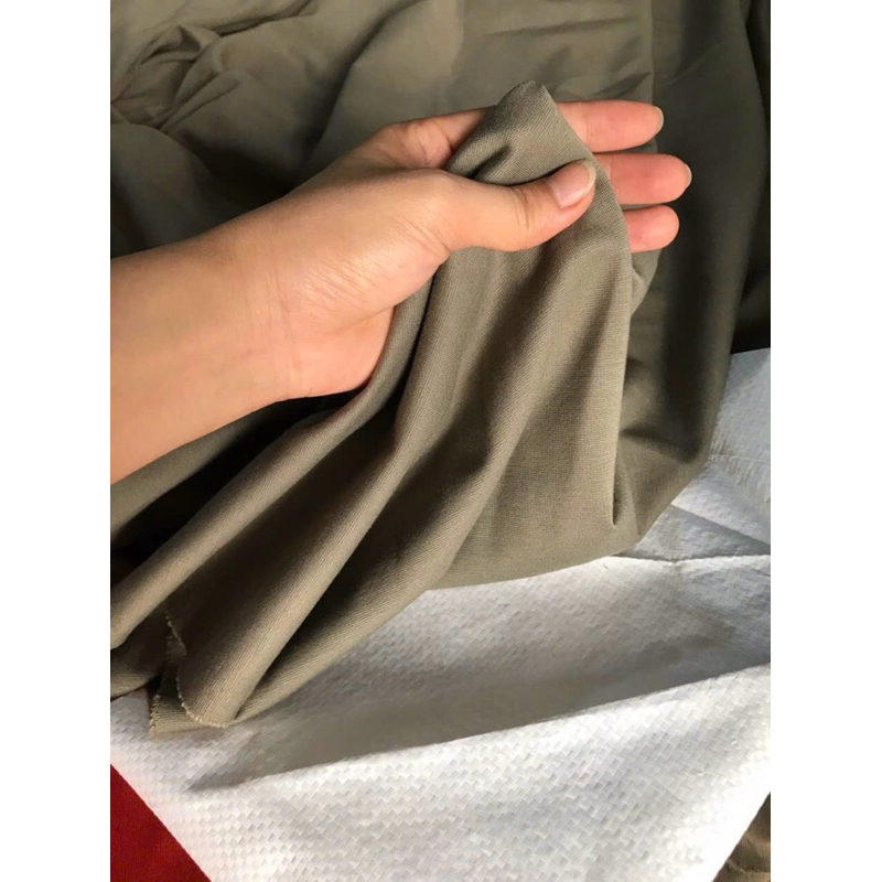 Vải thun Umi  - màu  XÁM RÊU