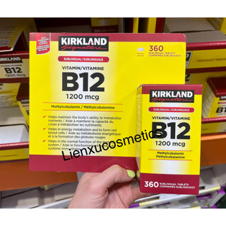 Viên ngậm vitamin B12 Kirkland signature 1200mcg, hộp 360 viên