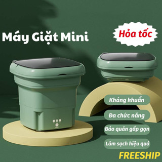 Máy Giặt Mini Gấp Gọn - Máy Giặt Tất, Đồ Lót, Đồ Cho Bé Khử Khuẩn Bằng Ánh Sáng Xanh Công Suất 36W, Dung Tích 2.8L