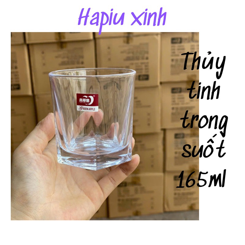 Bộ 6 Cốc Thuỷ Tinh Deli 5 cạnh dung tích 165ml Kho Sỉ Tạp Hoá Gia Dụng Hapiu xinh