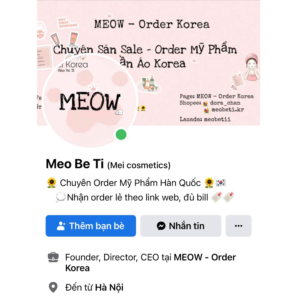 Sample Ngẫu Nhiên Meo Be Ti tặng chị em mua kèm :2