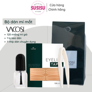 Bộ dán mi mắt vacosi invisible fiber tape 120 miếng
